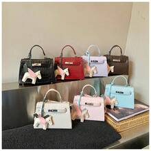 2026 Niche Light Luxury Ladies Handbag Bag Crocodile Pattern One-Shoulder Explosive Western Style Messenger - Purple - View 3