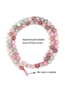 1 sợi hạt đá Chalcedony tự nhiên Alxa chất lượng cao 6/8/10mm để làm trang sức DIY vòng tay và vòng cổ. - Nhiều màu - Xem 14