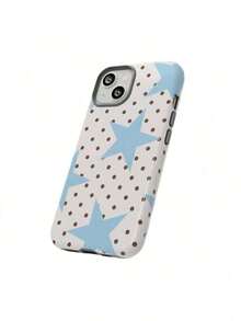 Cute Polka Dot Fashion Phone Case 1pc Cute Polka Dot Star Pattern Phone Case, Compatible With IPhone 17 Pro, 16, 15, 14, 13, 12, 11 Pro Max, XS, XR Spring Gift Party Birthday - 1pc - 查看 3