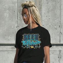 Dunkare Sneaker Match Graphic T-Shirt For Men And Women - Retro Gamma Blue 11s Streetwear | Unisex, Regular Fit, Vintage Style Y2K - Black-been Different 滴畫塗鴉 - 查看 6