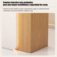 Mostrador de Recepción Minimalista con Almacenamiento, Mesa de Trabajo para Negocios - Multicolor - Ver 9