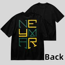 One Unisex, Loose-Fitting, Crew-Neck, Short-Sleeve T-Shirt (180gsm) Designed By Y2K Artists In The Bababask Style, Made From 100% Pure Cotton. These Casual And Versatile T-Shirts Are Suitable For Streetwear, Everyday Wear, Camping, Concerts, Hip-Hop, Rock, And Rap Events, And Feature Celebrity-Inspired Designs. Ideal For Festivals, Autumn, And Year-Round Wear. - 黑色8 - 查看 1