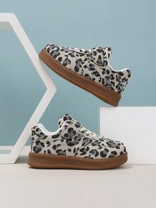 1 đôi giày thể thao casual in họa tiết da báo mới, đế mềm chống trơn trượt, giày thể thao unisex cho trẻ em, đa năng. - Nhiều màu - Xem 10