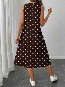 Vestido casual de mujer de longitud media con estampado, adecuado para primavera y verano - Multicolor 5 - Ver 2