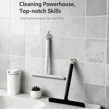 Glass Surface Cleaner, Featuring A Durable Plastic And Silicone Structure With A Powerful Scraper, A Suitable Handle For Convenient Cleaning, A Hook For Hanging Storage To Save Space, Suitable For Cleaning Bathrooms, Showers, Kitchens, - A - View 8