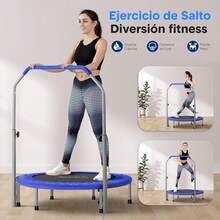 SereneLife Portable And Foldable Trampoline - 36" Rebounder For Home Use, Body Exercise And Fitness - Updated Version - SLSPT365 MUVR - Deep Blue - 102cm - View 2