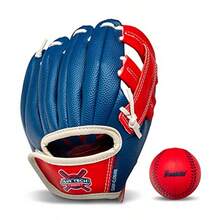 Franklin Sports Air Tech Adapt Series Guantes Teeball de 8.5 Pulgadas: Lanzador para diestros - Azul marino/Rojo - Ver 9