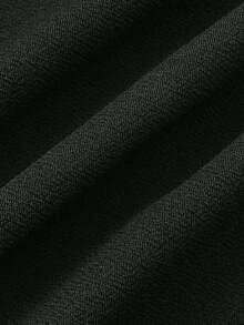 Pantalones anchos de cintura alta de unicolor de uso casual para mujeres - Verde militar - Ver 5