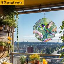 1个3D“蜂鸟飞舞花丛”风车,尺寸10英寸*10英寸,带旋转挂钩,可360° DIY,款式随机,适合作为母亲节和父亲节礼物送给女性。 - A - 查看 6