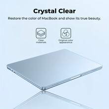 Air 13"/15" (M4/M3/M2, 2023-2025) Hard Shell Case, Ultra-Thin Design, 100% Color Matched, Transparent - Transparent - View 4