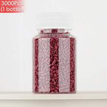 2.6mm Sundymot Fuse Beads, 3000PCS+ Red Series Individual Packaging, Bottle Contained Storage, Prevent Spilling, DIY Pendant Keychain, Jewelry Making Craft Supplies, Graduation, Back To School, Christmas, Party, Birthday Gift, Multi-Color 2.6mm Fuse Bead Refill Kit - 2.6mm Puzzle Beads - View 13