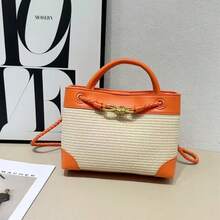 BV Bottega Small Andiamo Bolso de mujer tejido a mano en cuero genuinoBolsodebolso de manotipocuboconpatróntejidoparamujer,bolsodemarca,elegantebolsodemanoparaseñorabolsaderegaloexquisita,bolsodebolso de manodelujoparamujer,bolsocruzadodemodaparamujer,adecuadoparachicas,estudiantesnivel universitariodamasdeoficina,madresdemedianaedadparausodiario,comprasoficina,clase,reuniones,citas,actividadesalairelibretambiénunregaloidealparaBolso de mano para mujer, modelo nuevo 2026, bolso de paja arcoíris, bolso tejido casual de verano, bolso bandolera casual de playa para mujer. - Naranja - Ver 1