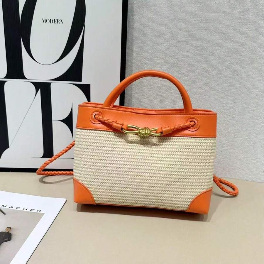 BV Bottega Small Andiamo Bolso de mujer tejido a mano en cuero genuinoBolsodebolso de manotipocuboconpatróntejidoparamujer,bolsodemarca,elegantebolsodemanoparaseñorabolsaderegaloexquisita,bolsodebolso de manodelujoparamujer,bolsocruzadodemodaparamujer,adecuadoparachicas,estudiantesnivel universitariodamasdeoficina,madresdemedianaedadparausodiario,comprasoficina,clase,reuniones,citas,actividadesalairelibretambiénunregaloidealparaBolso de mano para mujer, modelo nuevo 2026, bolso de paja arcoíris, bolso tejido casual de verano, bolso bandolera casual de playa para mujer. - Naranja - Ver 1