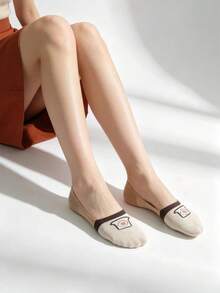 5 pares de calcetines invisibles tipo barco con diseño jacquard de desayuno, calcetines cortos antideslizantes, adecuados para mujeres con pies poco profundos, no se deslizan, cómodos y versátiles para el verano. Calcetines de tobillo para mujer - Multicolor - Ver 4