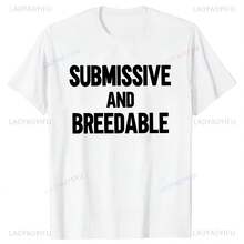 Camiseta divertida con estampado sumiso y transpirable, broma de Humor, moda informal, estilo veraniego, ropa para hombre, camisetas holgadas para mujer - forma - Ver 1