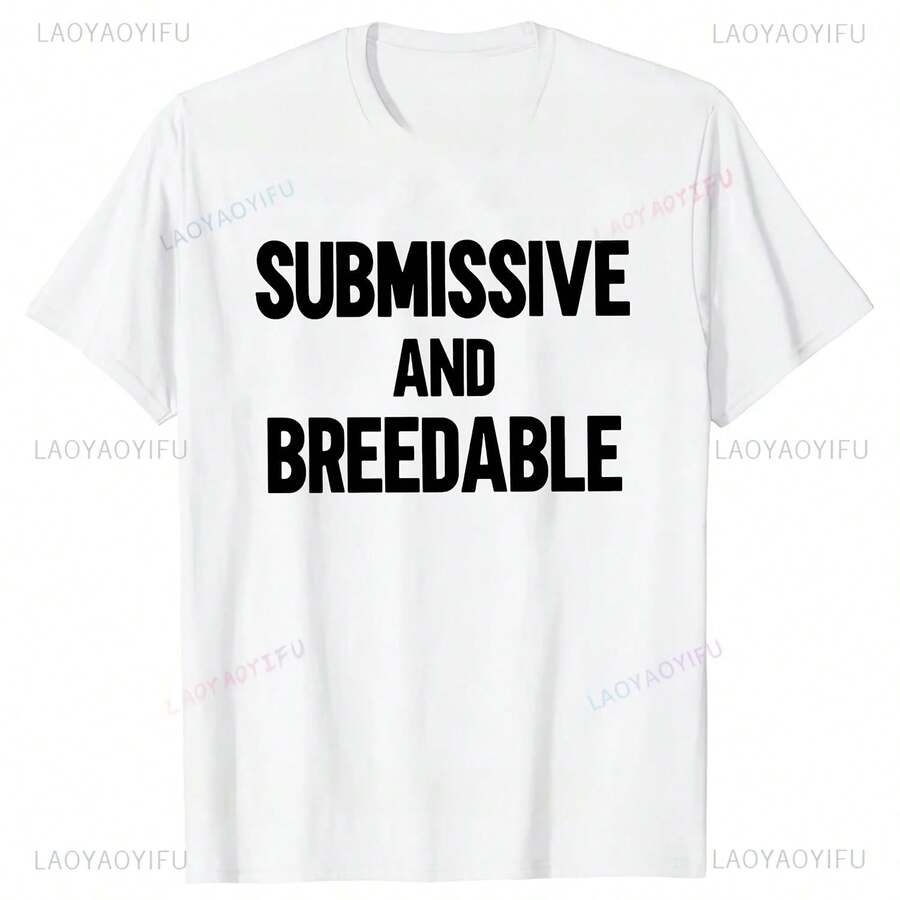 Camiseta divertida con estampado sumiso y transpirable, broma de Humor, moda informal, estilo veraniego, ropa para hombre, camisetas holgadas para mujer - forma - Ver 1