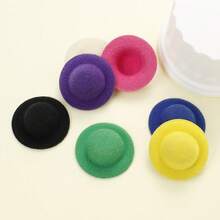 20 pièces Mini chapeau en feutre dôme, chapeau parfait pour les artisanats DIY, les miniatures, les décorations de Noël et de la Saint-Valentin, les fêtes et les célébrations - 10 pièces de couleurs aléatoires - Voir 5