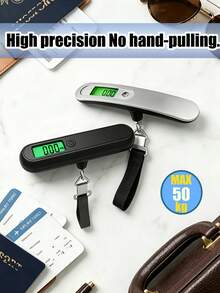 [Bestselling Electronic Scale] 50KG Large Capacity High-Precision Handheld Scale, Portable Luggage Scale, With LCD High-Definition Digital Display, Strap Suitable For Industrial Hanging Scales And Fishing Scales, One-Key Tare Function, Unit Switchable, Suitable For Shopping In Malls, Luggage Check-In, Logistics Transportation, And Various Other Scenarios, Battery Powered (Batteries Not Included) - Portable electronic scales - View 4