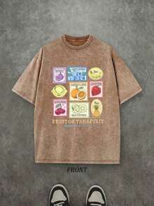 Camiseta Unisex Cristiana "Fruit Of The Spirit", Camiseta con Escritura Cristiana, Camiseta Vintage Retro Lavada con Estampado de un Solo Lado (Camiseta de Algodón Puro de 230 g/m²), Camiseta Cristiana de Alta Calidad, Regalos Cristianos, Camisetas para Hombre y Mujer, Camiseta Cristiana Cómoda y a la Moda, Camiseta de Algodón Puro Estilo Urbano para Otoño (Estilo retro, unisex, de peso pesado). - Café integral - Ver 8