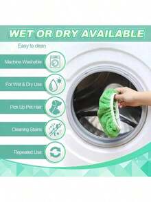 6/12/18PCS Reusable Microfiber Mop Mats. Suitable For: - Dry And Wet Cleaning Cloths - Mop Head Replacements With Washable Refills. Suitable For Household Floors. - 綠色的 - 查看 6