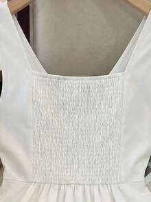 Camiseta sin mangas ajustada para mujer, adecuada para el trabajo, el viaje, las fiestas, la graduación y el uso diario - Blanco - Ver 5