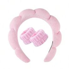 Bộ 3 phụ kiện tóc: Băng đô xoắn hình bánh rán, băng đô xốp, băng đô cao kiểu đầu lâu, băng đô trang điểm mặt hình đám mây, phụ kiện tóc. - Nhiều màu - Xem 6