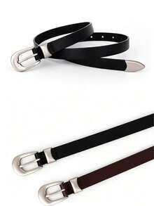 1 pieza Hebilla de cinturón de estilo artístico coreano INS de plata, estilo vintage de fábrica directa para mujeres - color cafe - Ver 5