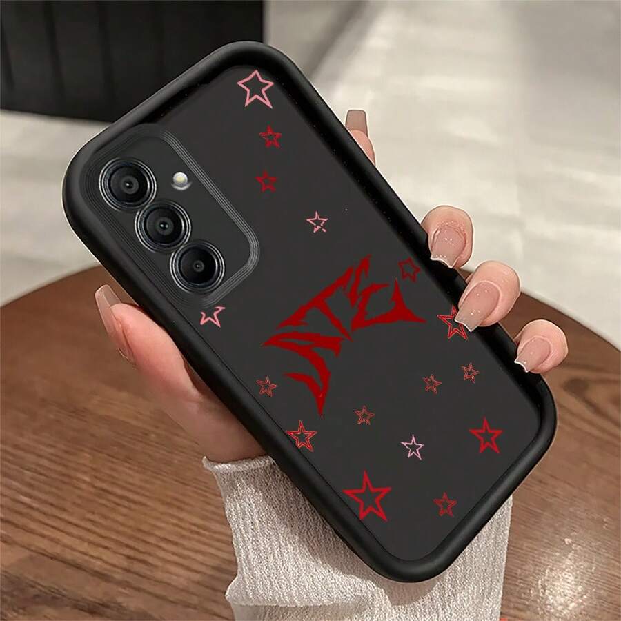 Fanahat-Phone Case - A Chic Black And White -Patterned Phone Case, Designed To Fit Various For Galaxy Models Including S25, S24, S23, S22, S21, S20 Ultra, Plus, FE, And A Series From A01 To A73, Crafted From Soft TPU For Optimal Phone Protection - Black - View 1