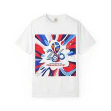 Unisex Pure Cotton T-Shirt, Round Neck, Loose Fit, Casual Style, For The North American Football World Cup Summer 2026 - 白色 - 查看 11