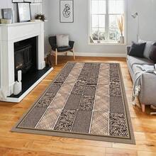 Alfombra de pasillo y área antideslizante lavable con impresión digital, diseño moderno | Estilos moderno, escandinavo, bohemio y clásico | 100% poliéster | HECHO EN Turquía - Plateado - Ver 4