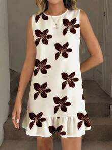 Vestido mini casual con estampado de rayas para mujer, adecuado para primavera/verano - Multicolor 2 - Ver 4