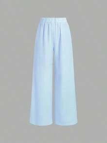 Sweetro Conjunto de dos piezas para mujer para uso diario - Celeste - Ver 3