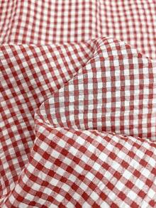 Frenchy Conjunto de 2 piezas de top sin mangas de cuello redondo a cuadros y pantalones para mujer - Marrón - Ver 6