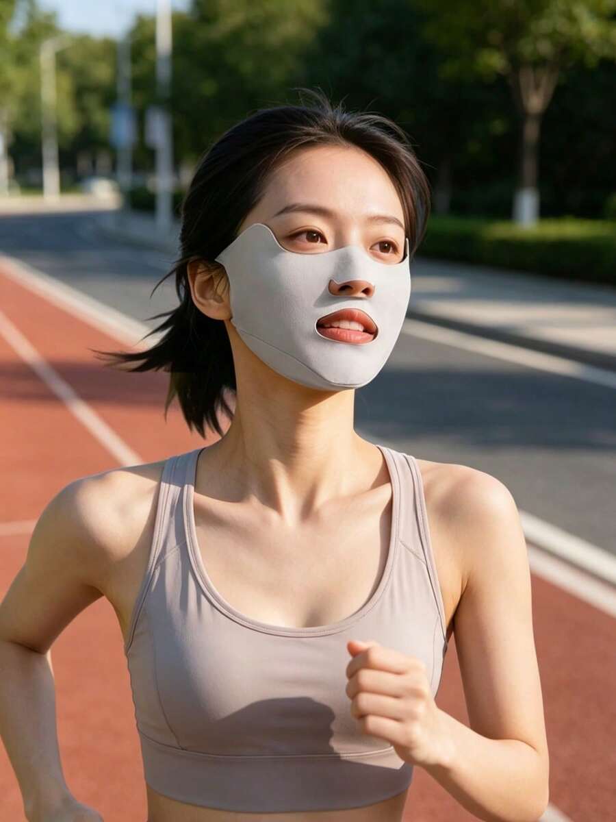 1pc Women's Summer Outdoor Sun Protection Face Mask - Ice Silk Breathable, Open Nose/Mouth Design For Easy Breathing, Suitable For Golf, Running, Cycling, Shopping And BeachSun Protection Essentials In Summer - Mouth and Nose Face Mask - View 1
