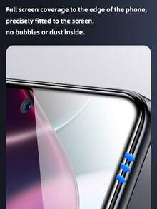 3pcs Full Coverage Tempered Glass Screen Protector , High Definition High Hardness, Anti-Fingerprint, Anti-Scratch, Anti-Drop, Easy Installation, No White Edges, No Bubbles, Compatible With Phone Cases - Clear - View 3