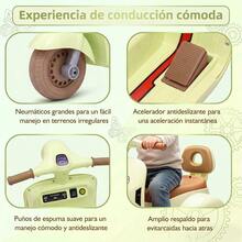 Moto Eléctrica Infantil Recargable con Música, Scooter de Juguete Estilo Retro para Niños y Niñas, Montable con Asiento de Cuero y Luces, Ideal para Bebés de 1 a 3 Años  Muy Estable y Segura con Respaldo, Apta para Interiores y Exteriores, Fácil de Manejar para Niños Pequeños - Amarillo - Ver 5