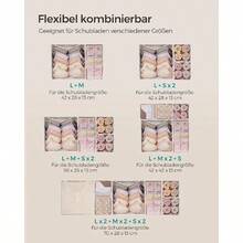 Scatola portaoggetti per cassetti, set di 6, organizer per cassetti, scatola pieghevole, organizer per biancheria intima, scatola in tessuto per calzini, biancheria intima, reggiseni, cravatte e sciarpe, bianco nuvola RDZ006W01 - Bianco nuvola - Visualizzare 5