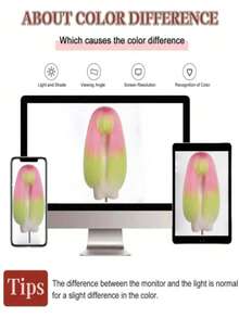 Wig Kepang Ombre Pra-Tata 32 Inci 480g, Wig Sintetis Gradien Merah Muda Kuning Hijau untuk Cosplay Hanfu, Gaya Kuno Cina dengan Poni - Ombre - View 8