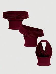 Set de 3 piezas de Tops de Tirantes Versátiles para Mujer - Multicolor - Ver 8
