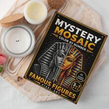 1pc Mystery Mosaic Coloring Book, Pixel Art Drawing Book, Black Background, Digital Painting, Dot-To-Dot Style Puzzles, Adult Leisure Entertainment, Stress Relief (Pens Not Included) - Single Piece - View 6
