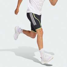 Quần short chạy marathon nam adidas Adizero phối màu huỳnh quang | Được làm từ chất liệu co giãn cao và thoáng khí. - màu đen - Xem 3