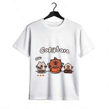 Tops para mujer Casual de Algodón para Mujer, Manga Corta, Cuello Redondo Regular - Blanco - Ver 1