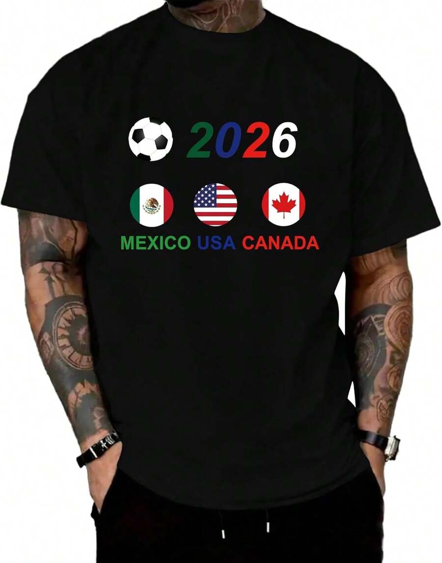 Estética académicaEstética académica2026 Soccer Shirt USA Canada Mexico Fan Jersey Unisex Football T-Shirt Casual Pure Cotton Match Day Apparel,Retro Y2K,Camisetas de apoyo al Mundial,Dulce niña,Camisa de manga corta para hombre,Camiseta de mujer de algodón puro,Camisetas con estampados de dibujos animados tremendamente populares,camisetas infantiles,Retro Y2K,Camisetas de apoyo al Mundial,Dulce niña,Camisa de manga corta para hombre,Camiseta de mujer de algodón puro,Camisetas con estampados de dibujos animados tremendamente populares,camisetas infantiles - Negro - Ver 1