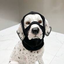 Pet Head Cover, Grooming & Calming, Warm Half-Face Mask For Small & Medium Dogs - Black - View 8