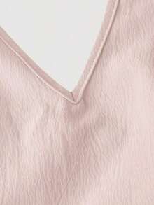 YHHSHEIN MOD Vestido largo con corbata de cuello de unicolor y estilo minimalista para mujer, uso casual diarioYHH - Rosa Pálido - Ver 5
