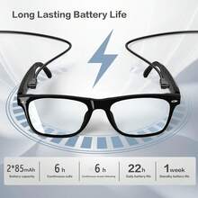 FECOUL These Smart Glasses, Also Known As Audio Or Translation Glasses, Support Real-Time Translations In Over 160 Languages. Thanks To AI Chat Powered By The Deepseek R1 And Gemini 2.5 Systems, They Offer An Integrated Microphone And Speaker For High-Resolution Voice And Music Playback, Hands-Free Calling, Touch Controls, Voice Assistant, Noise Cancellation, And Magnetic Charging. Ideal For Cycling, Relaxing Music, Everyday Office Work, And Travel, These Glasses Make The Perfect Gift For Both Men And Women. - Xem 7