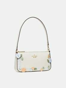 Kate Spade KS GEMINI Women's Shoulder Purses with Flowers Pattern Hobo Handbag - 白色 - 查看 5