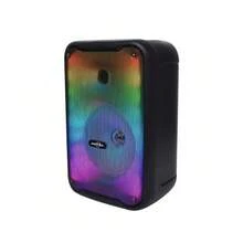 Bocina Bluetooth 8″ con luz LED de colores en el panel - Negro - Ver 2
