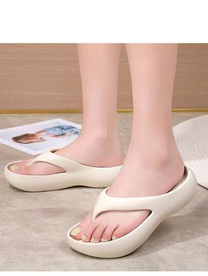 Chanclas para mujer, pantuflas, chanclas con suela gruesa, pantuflas con suela blanda