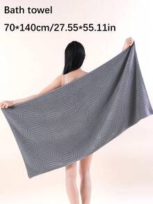 QIBHI 1/2/3pcs Optional Jacquard 100% Pure Cotton Bathroom Towel/Or Bath Towel Jacquard* Fabric Not Thick* Guest Hand Towel/Face Towel/Bath Towel Cotton Terry Absorbent Soft Home Face Towel Or Bath Towel, Home Decor, - Grey - View 11